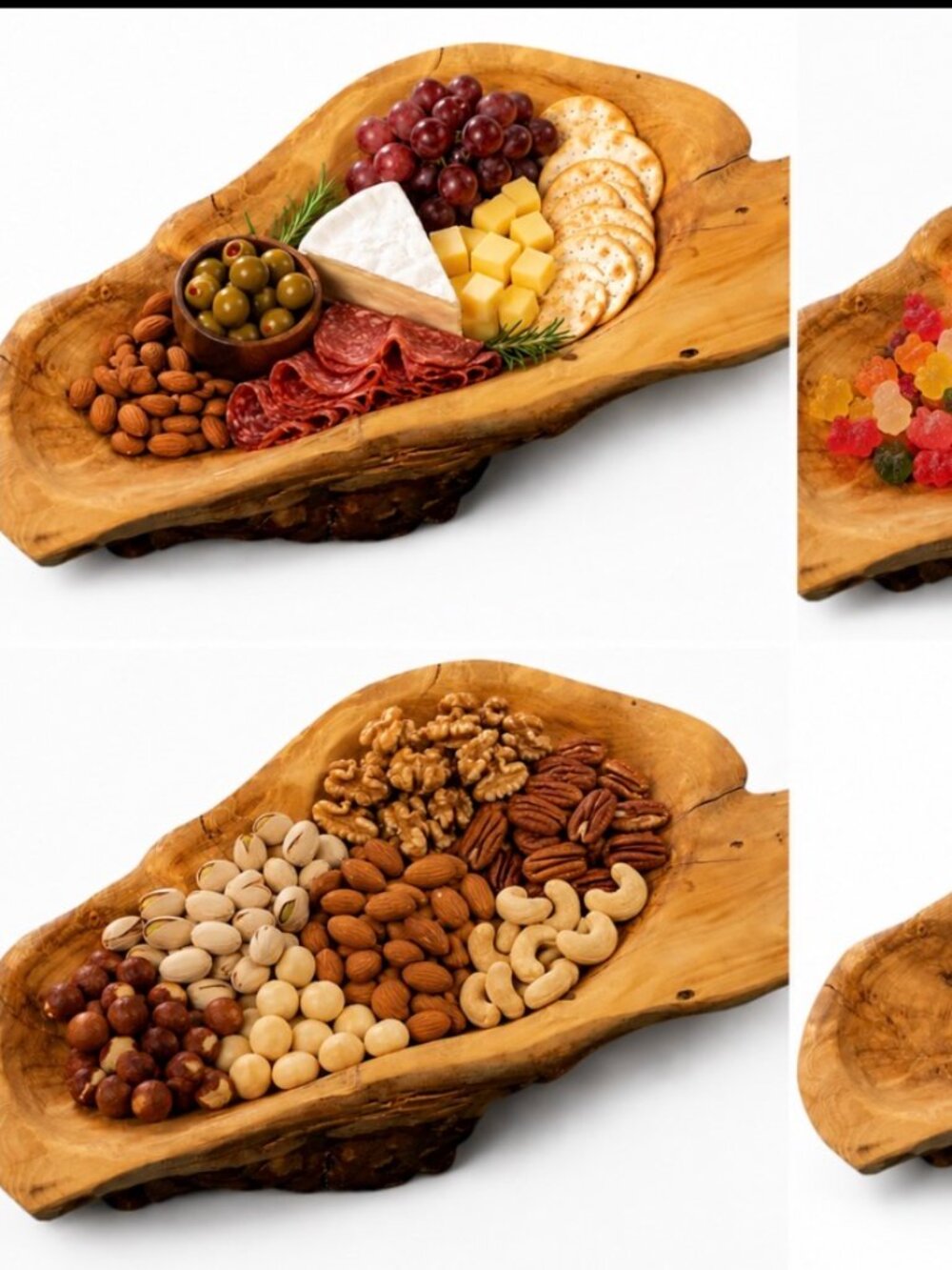 CHARCUTERIE Unique Shallow Bowl BC *Pine Tree Burl Wood Piece Hand Carved